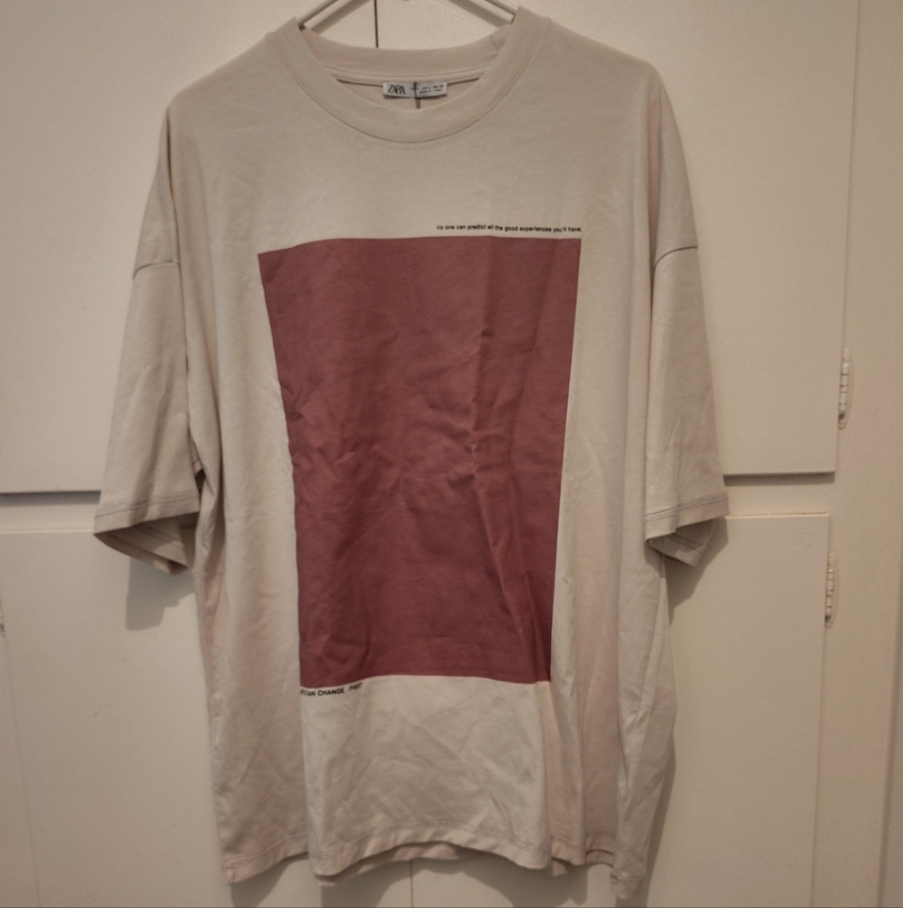NWT ZARA Heat Reactive Oversized T-Shirt Size L